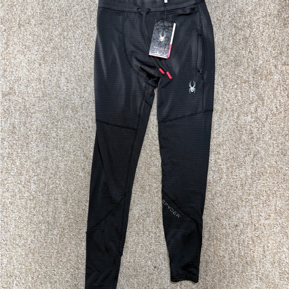 Spyder Men's medium base layer pants power grid